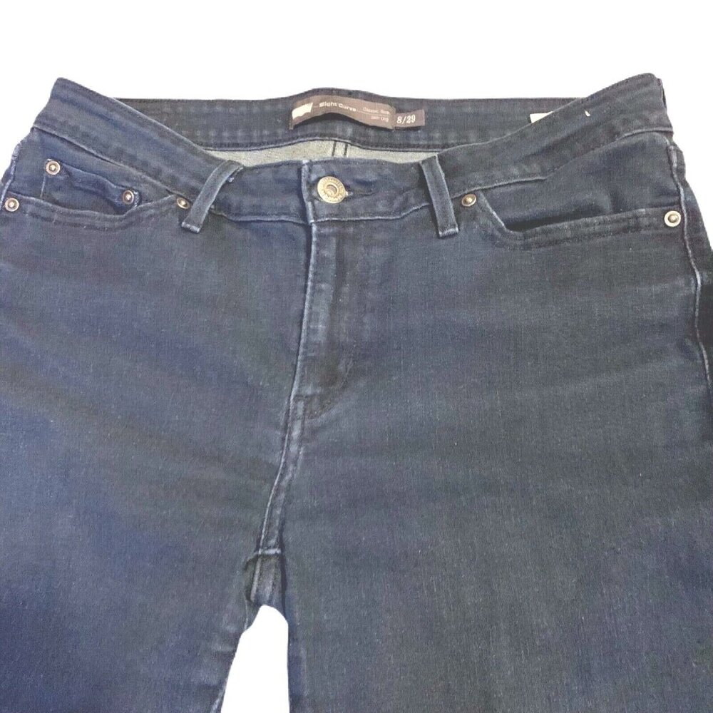 Levis Womens Blue Jeans 8 29 Slight Curve Classic Rise Slim Leg Stretch Denim - Picture 4 of 10